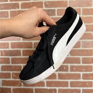 Puma Classic Black and White Trainers